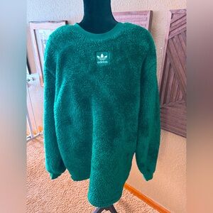 Adidas Green Fleece Women's pullover size XL